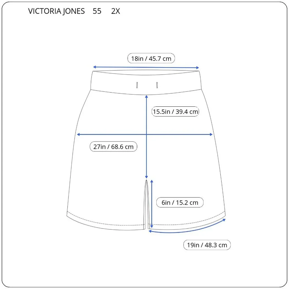 Victoria Jones Womens 2X Plus Black Cotton Shorts Giraffe Applique BLA154E